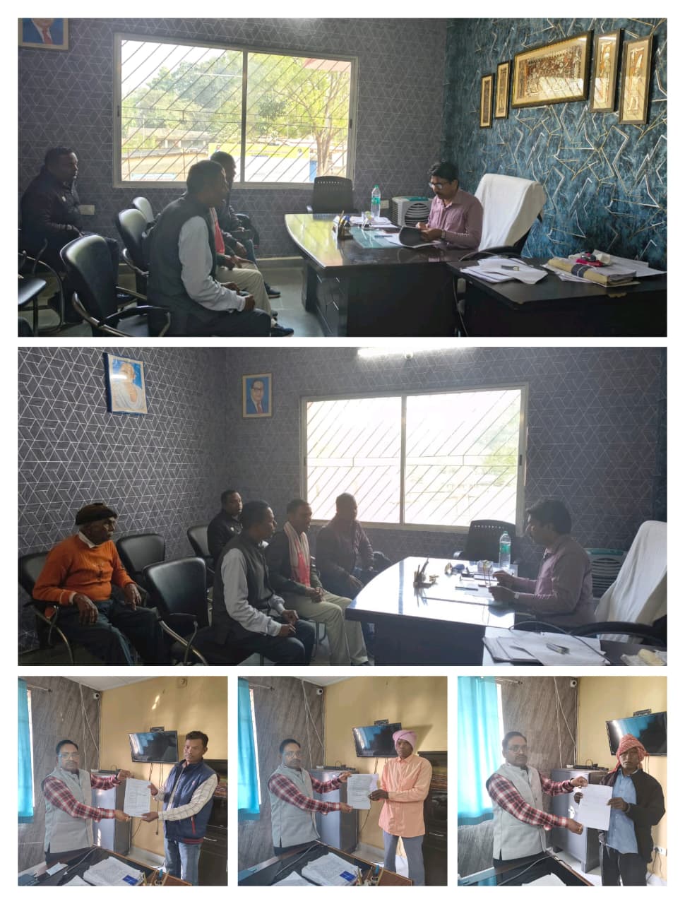 जनता दरबार में समस्याएँ सुनते अधिकारी